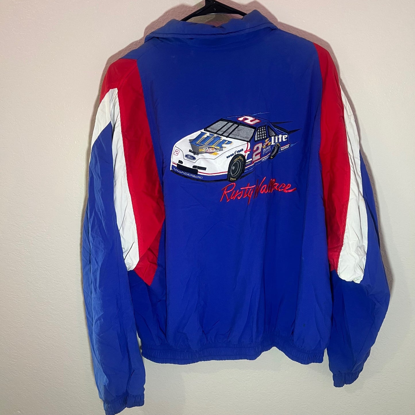 Vintage Rusty Wallace #2 Miller Lite NASCAR Racing Jacket